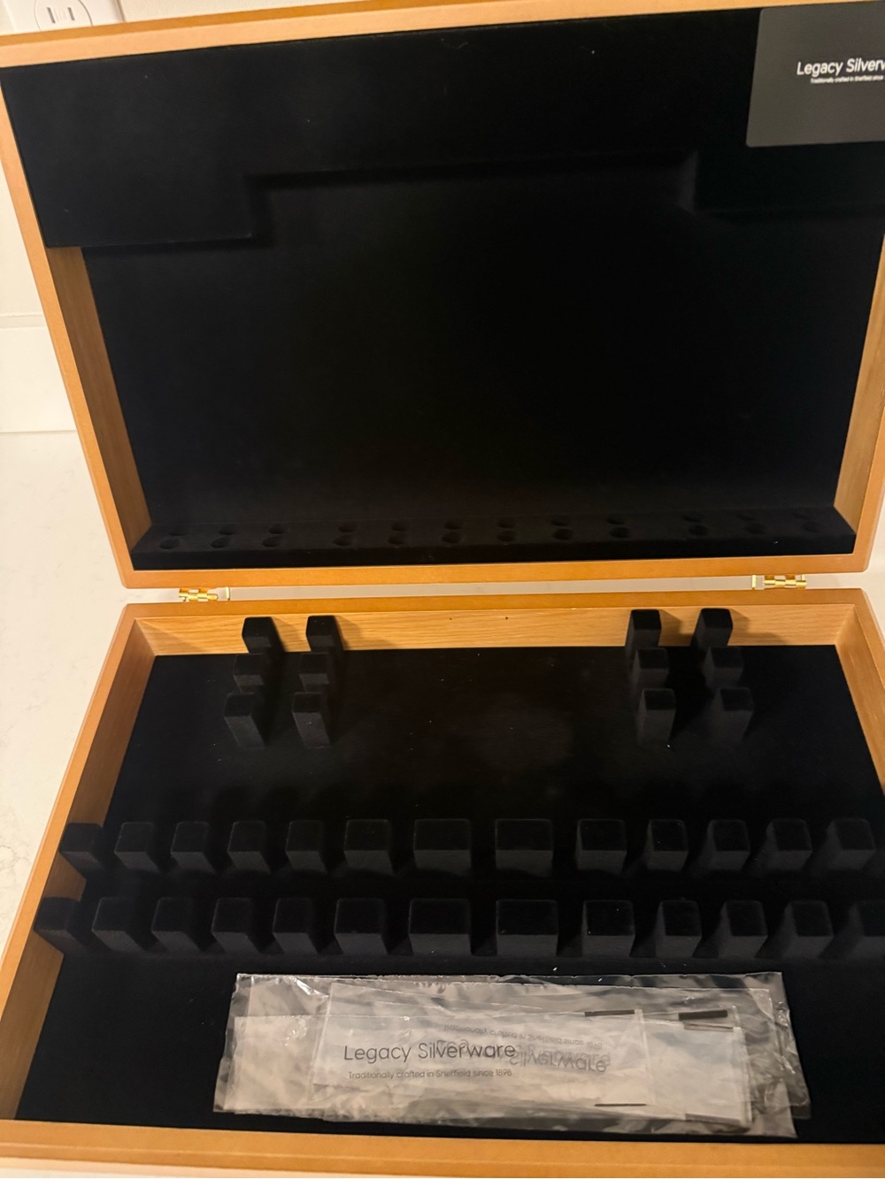 Wooden Flatware Storage Chest in Black